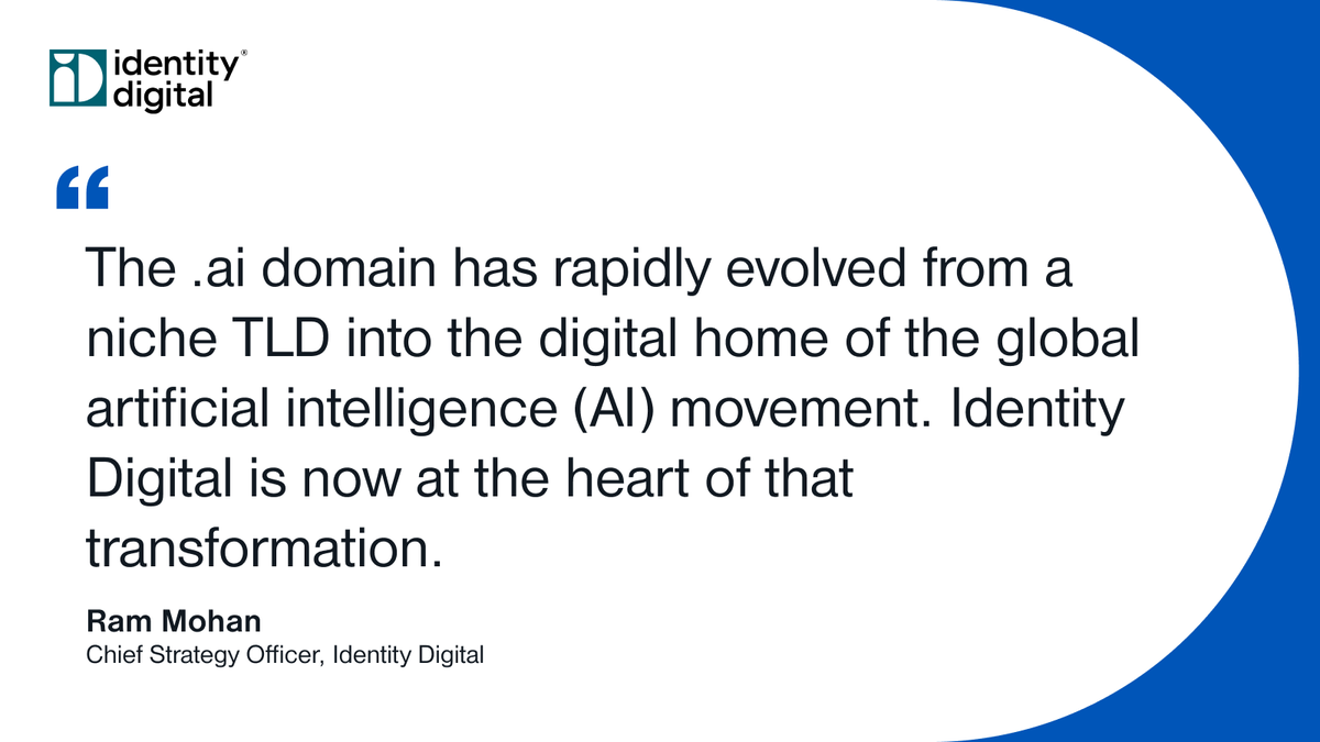 The .ai domain isn't just an address, it's a destination for innovation. Our CSO, <a href="/rmohan123/">Ram Mohan</a>, explains how our partnership with the <a href="/GovAnguilla/">Government of Anguilla</a> has made .ai the definitive digital home for the global AI movement and highlights the innovative companies building on it today.