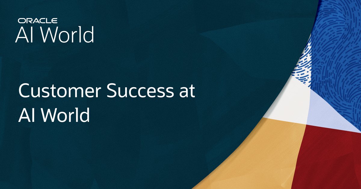 Learn how organizations like yours are achieving exceptional outcomes with our fully integrated infrastructure and applications. Register for #AIWorld, October 13-16: social.ora.cl/6016AwL3e
