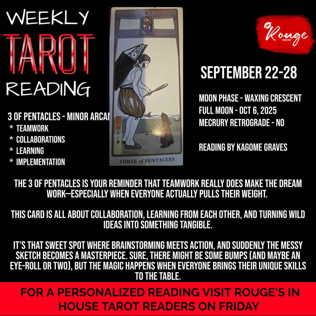 ✨Collective Tarot Peek – 3 of Pentacles✨

The 3 of Pentacles is your reminder that teamwork really does make the dream work. This card is all about collaboration, learning from each other, and turning wild ideas into something tangible.

#rougenightclub #ffxiv #tarot