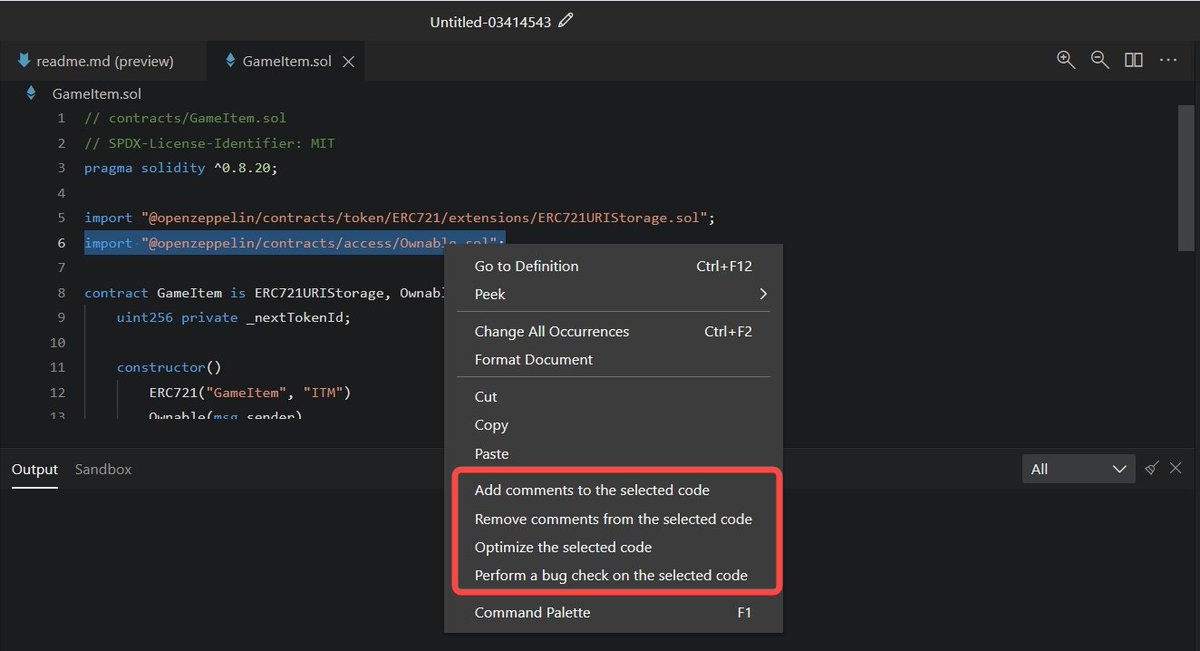 ChainIDE's tweet image. 💡 Code Tip of the Week
You don’t need to refactor an entire file.
In ChainIDE, just highlight the code block, then right-click → choose an AI tool:
🧠 Add comments
🧹 Refactor logic
💡 Suggest improvements
Focused help, exactly where you need it.
#ChainIDE #CodeTips…