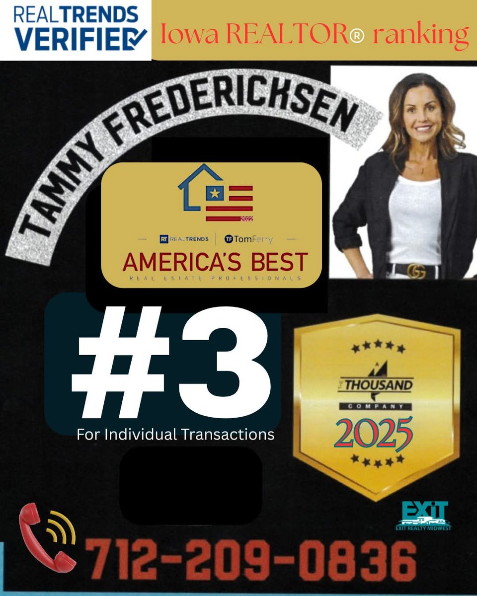 Pankonin11's tweet image. Congratulations to Tammy Federichsen EXIT Realty Spirit Lake, Iowa being recognized for your sales performance and client satisfaction.  Joinexitrealty.com #exitrealty #bestmodel #support #family #franchiseopportunities #nowhiring