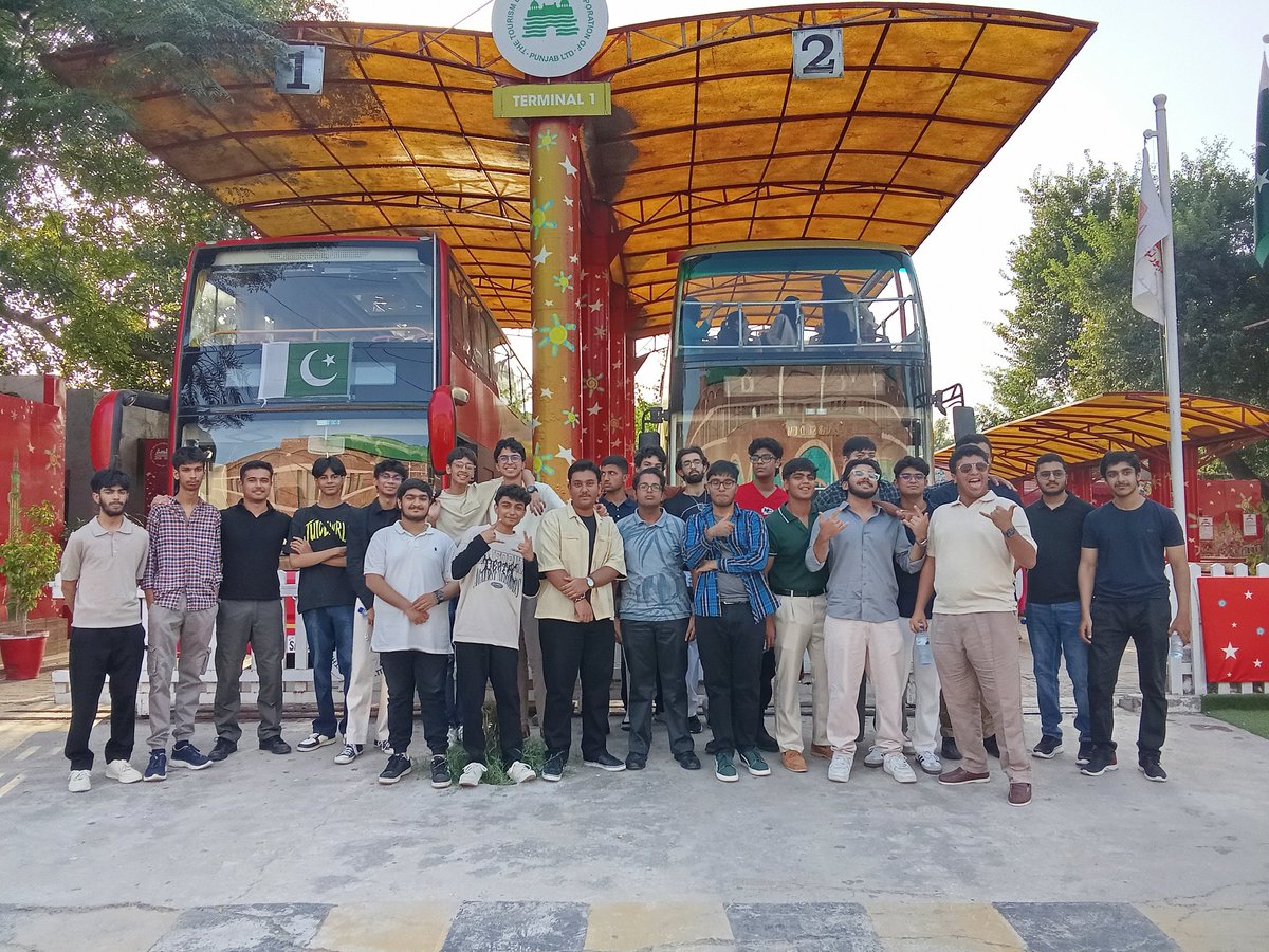 sightseeinglah1's tweet photo. “Clicks before departure! 📸 Students from Cambridge Campus DHA Lahore set off on an exciting City Tour at 4pm with Sightseeing Lahore Bus Service. 🚍✨”
 #tdcp #secretarytourismpunjab #PakistanTourism #sightseeinglahorsbus  #tourism #citytour #ride #doubledeckerbus  #poonchhouse https://t.co/kHY4aZUSF9