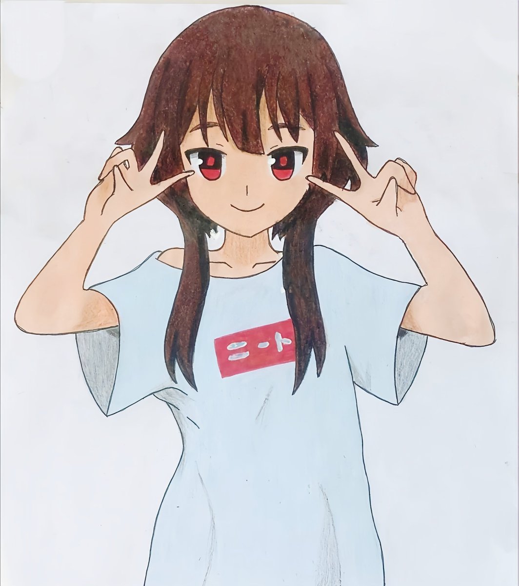 Mehumon in her onimai shirt

#fanart #kono