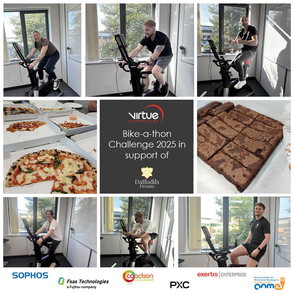 The ride is done, but the energy and impact are still going strong!🚴✨ 

A huge thank you to everyone who took part in our Bike-a-thon challenge yesterday, in support of Daffodils Dreams, whether you pedalled, donated or cheered us on.🙌 

<a href="/Sophos/">Sophos</a> <a href="/Fujitsu_Global/">Fujitsu Global</a> <a href="/TheANME/">The ANME</a>