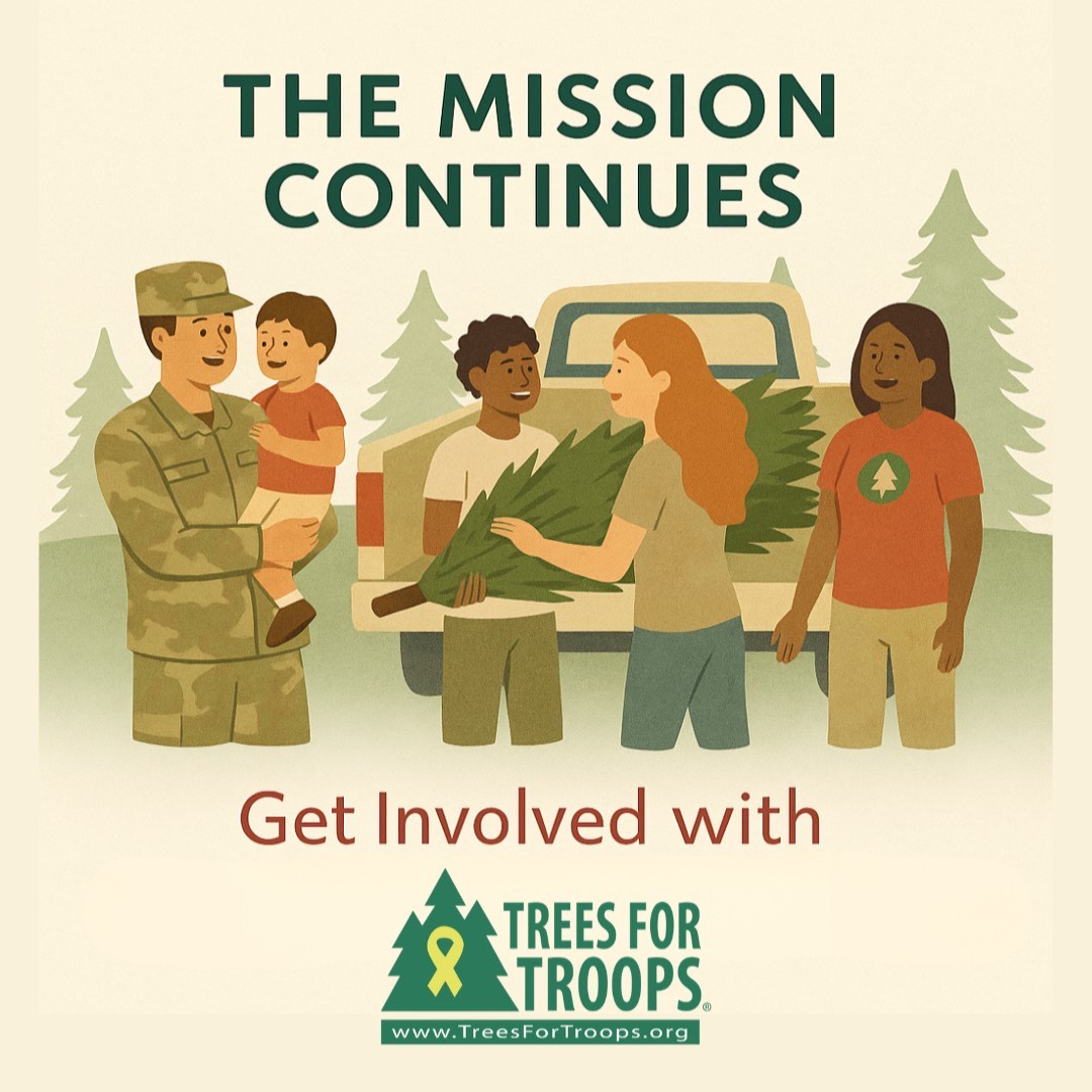 Trees4Troops's tweet image. 🎄 The mission runs all year. Sponsor a convoy mile, tag trees with friends, or lend pro skills to spread holiday cheer to military families. Get involved, christmasspiritfoundation.org/t4t-get-involv…
 #TreesForTroops #ChristmasSpiritFoundation #SupportOurTroops #GetInvolved