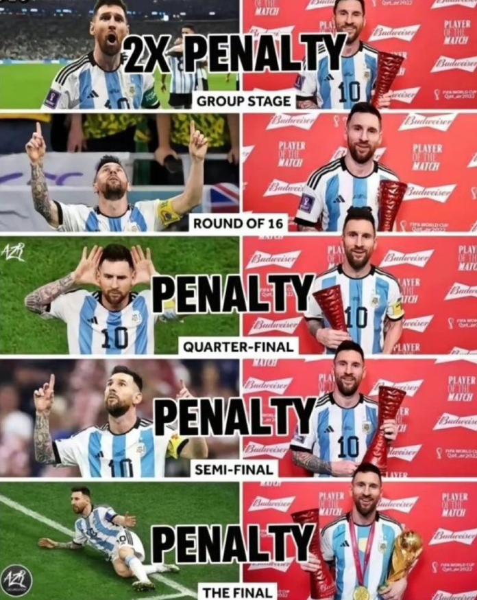 GalsonHM's tweet photo. Konto z Barceloną i Messim w bio pisze o 5 rzutach karnych w 7 meczach? 
Niesamowity poziom bezczelności XD https://t.co/ta25GgQeO9