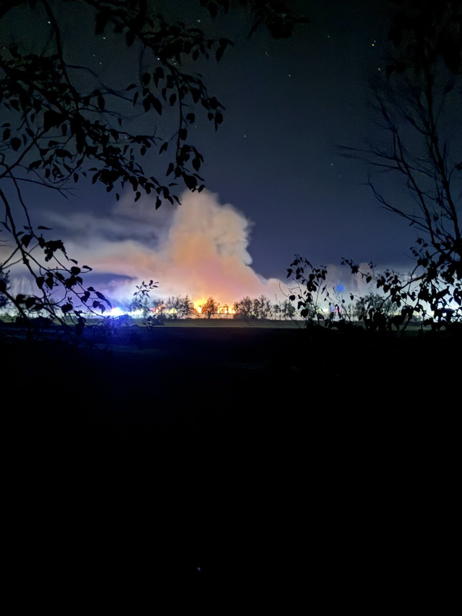 BREAKING: The hay bales at Universal Ostrich Farm have caught fire 🔥