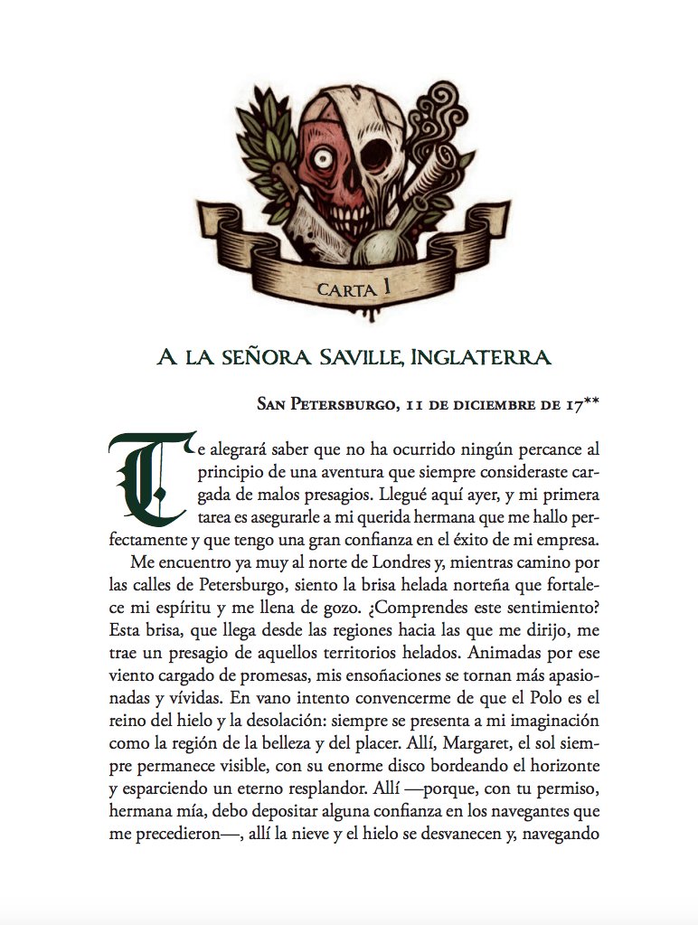 🧟‍♂️ Así comienza la edición ilustrada por <a href="/tomashijo/">Tomás Hijo</a> de #Frankenstein, la legendaria novela de Mary W. Shelley.

Un completo volumen que incluye cuarenta ilustraciones que aportan una visión novedosa y una gran fidelidad a este clásico, que combina terror gótico, reflexión