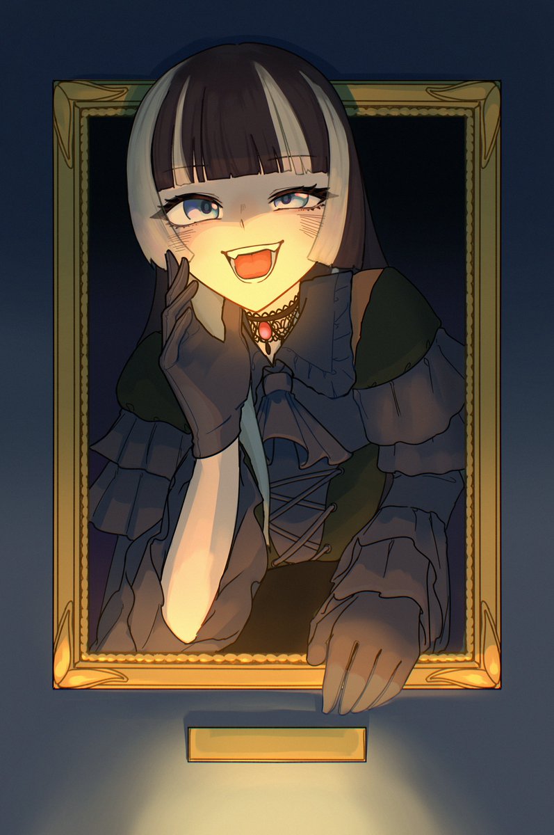 chibicode281's tweet image. 《怪談を囁く少女》 
#らでん似絵