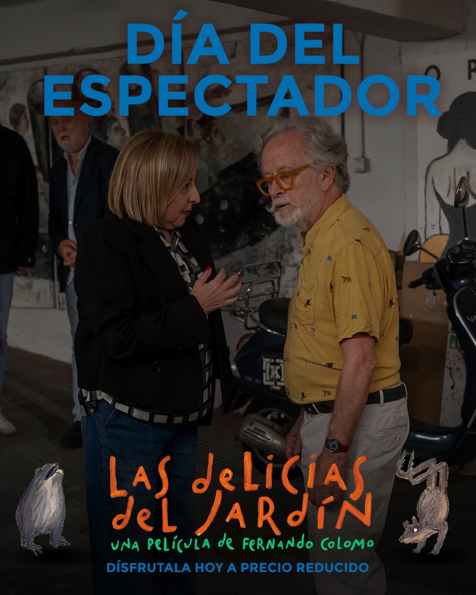 ¡Hoy es tu día, espectador! 😎💥Y qué mejor forma de celebrarlo que viendo a Fermín crear, a Pepa planear, a Pablo pintar y a Pabu intentar no perder la paciencia en #LasDeliciasDelJardín. 

¡Corre al cine! Porque el arte también se disfruta con palomitas 😏🎬🍿