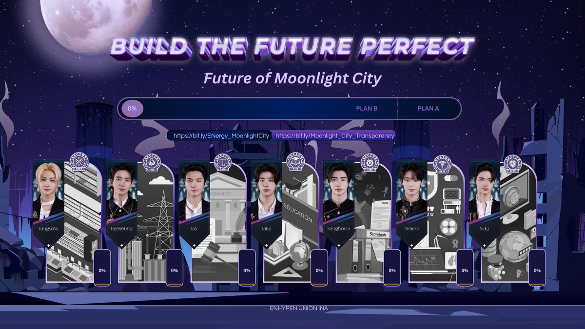 The seven sectors, each watched over by a valiant knight, are opening their gates for public donations to help us build Moonlight City together. Moon Children or ENGENE can now contribute at least 7 ENergy to empower our sectors and let Moonlight City shine brightly.

Give your