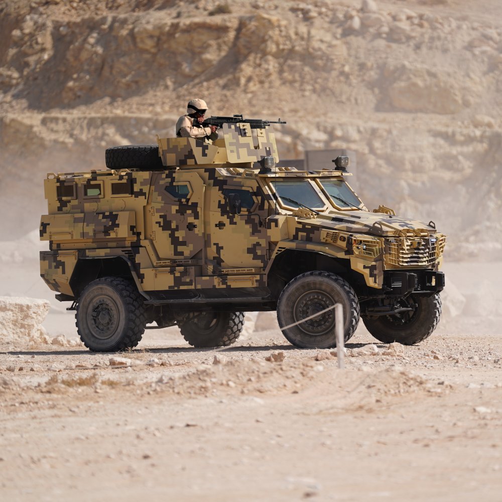 TagDynamics's tweet image. The BATT UMG ST-II has a 360° rotating armored turret for gunner protection and a customizable design for mission-specific systems. Upgraded axles, CTIS, and optimized gear ratio enhance mobility, durability, and performance on any terrain.

#TAGDynamics #BATTUMG #ArmoredVehicles