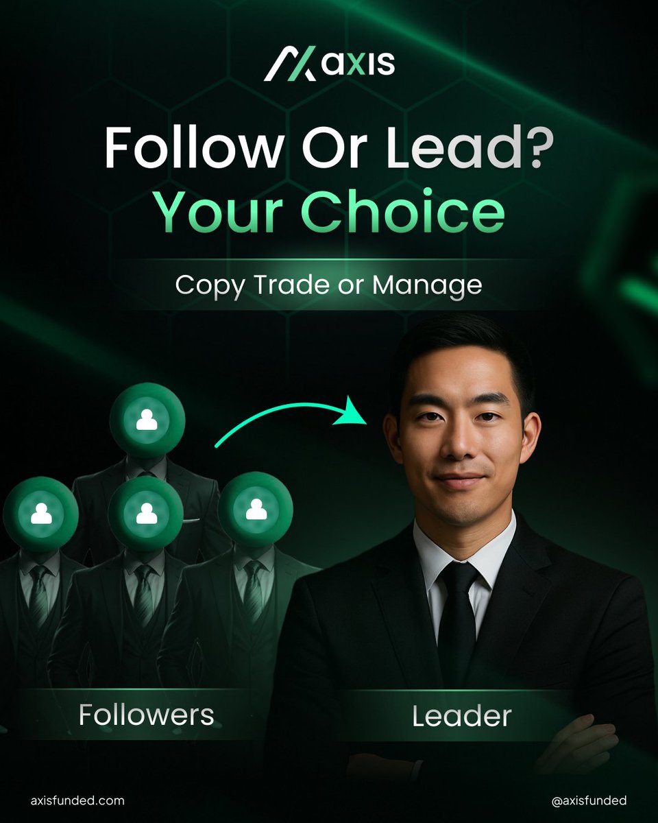 AxisFunded's tweet image. Axis social trading = choice. 
Copy proven traders or become a manager. 
Your trading journey, your choice.

Start Trading Now
#SocialTrading #PropFirm