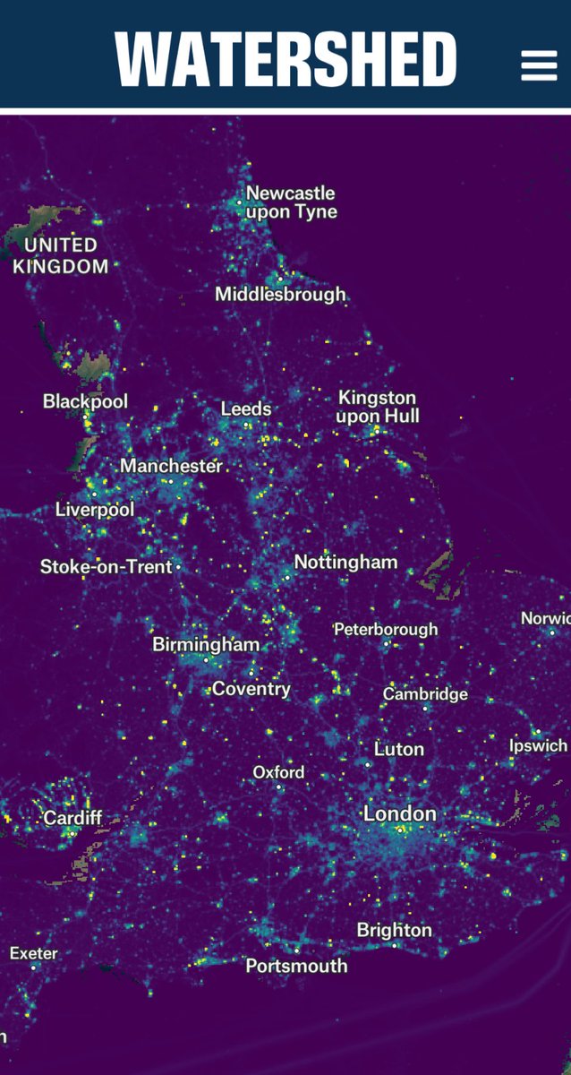 PM 2.5 pollution shown on our Watershed Pollution Map. You can trace our road network, town centres + power stations in air pollution associated with heart disease, stroke, COPD + asthma. Burning fossil fuels + wood are major sources of PM 2.5.