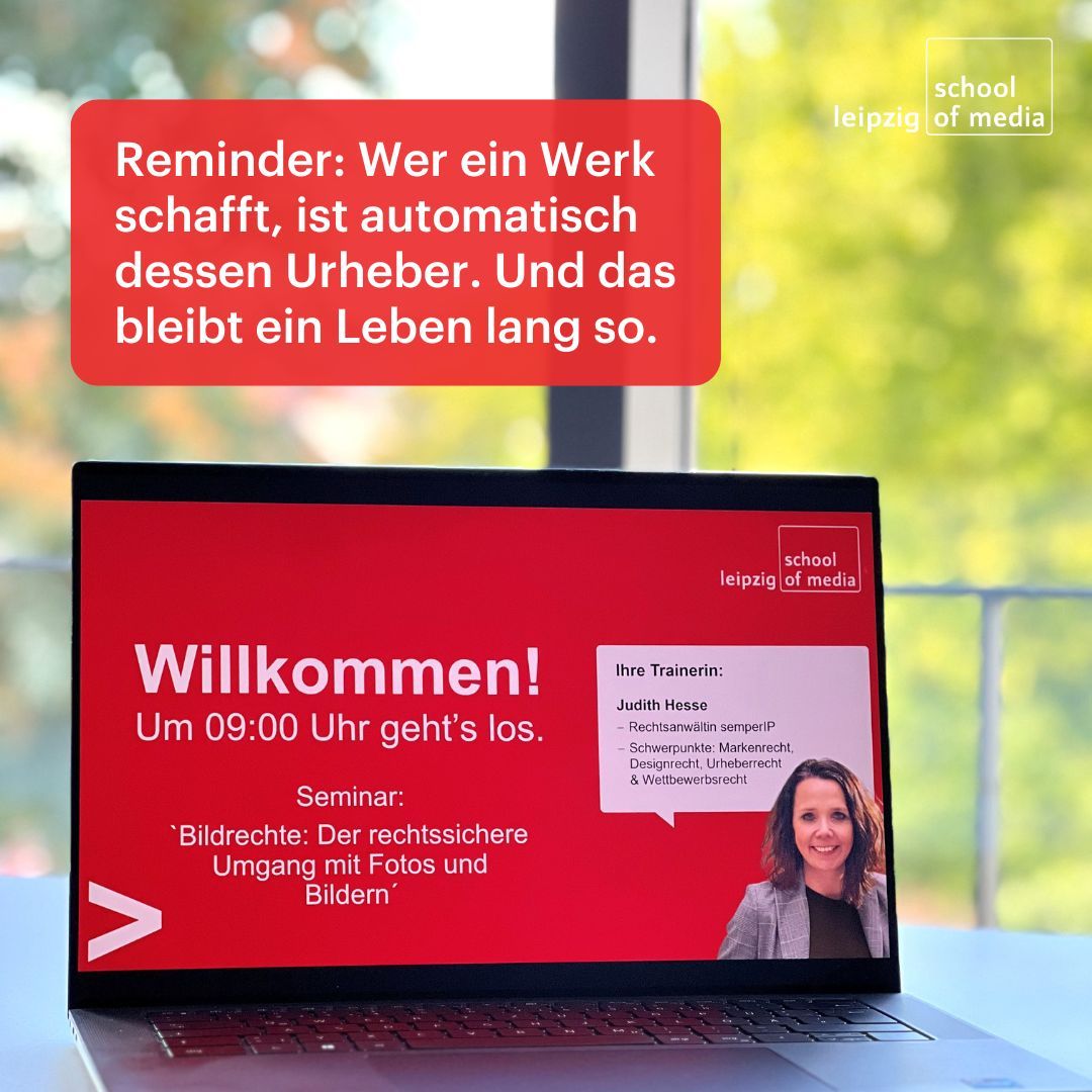 Urheber bleibt, wer ein Werk schafft – lebenslang und unveräußerlich. Sie können aber Nutzungsrechte gewähren, z. B. zeitlich oder exklusiv.

 Im Seminar „Recht für den Marketing Alltag“ erfahren Sie mehr zum Thema Bildrechte &amp; andere Fragestellungen: 
🔗 leipzigschoolofmedia.de/recht-marketin…