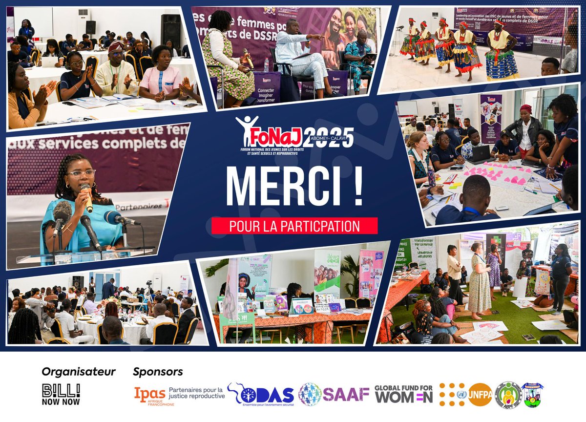 🎊Clap de fin pour le FoNaJ DSSR 2025 🥳

Un grand MERCI à vous, chers participant.e.s 🥳 ! Votre énergie et vos voix ont donné vie à ce forum.
MERCI aussi à nos partenaires 🤝 pour avoir rendu tout cela possible.

#FoNaJDSSR2025 #BNN229