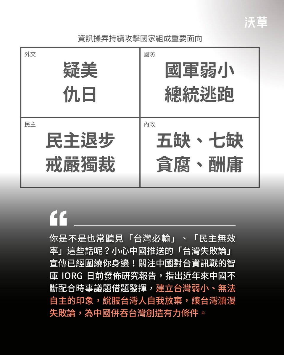 中國精心打造 300 多種「台灣失敗論」企圖讓台灣自我放棄？

--看全文》waa.tw/yn2kcn

台股加權指數近日突破 2 萬 6 千點，創下歷史新高、市值突破 3 兆美元，甚至超越德國股市，成為全球第 8 大市場。