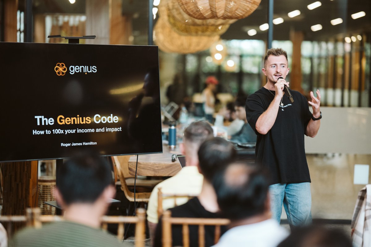 geniusacademyai's tweet image. Highlights from B Work — @RogerHamilton delivered The Genius Code, proving that income &amp;amp; impact go hand in hand.
Huge thanks to B Work and everyone who joined us in Bali—you made it extraordinary. 

#BWork #Entrepreneurship8