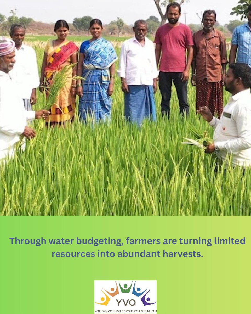help_yvo's tweet photo. Smarter Water, Stronger Harvests

With water budgeting, farmers in Palghar are making every drop count growing better yields and even multiple crops.
This is how communities turn challenges into opportunities with YVO’s support.
#YVO #WaterBudgeting #SustainableFarming #Palghar https://t.co/t5t5Wry56C