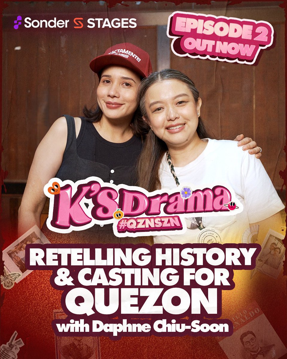 🎬 What does it take to bring history to life on screen?

Watch the newest episode of #KsDrama as K chats with Daphne Chiu-Soon of TBA Studios on making Quezon (2025)

#KsDrama #KaryllePodcast #KsDramaPodcast #StagesSessions #Sonder #SonderMedia #Quezon #QZNSZN