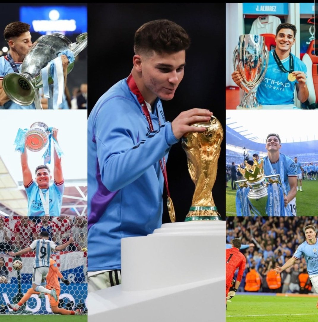 LexiOrtizz's tweet image. It&apos;s always gonna be so sad that Julian Alvarez who completed football at the age of 24 will never get one even though he&apos;s won the World Cup, the Copà Amèrica, the Treble🏆🏆🏆 the FIFA CWC, Super cup, all in a single-season. #Robbed