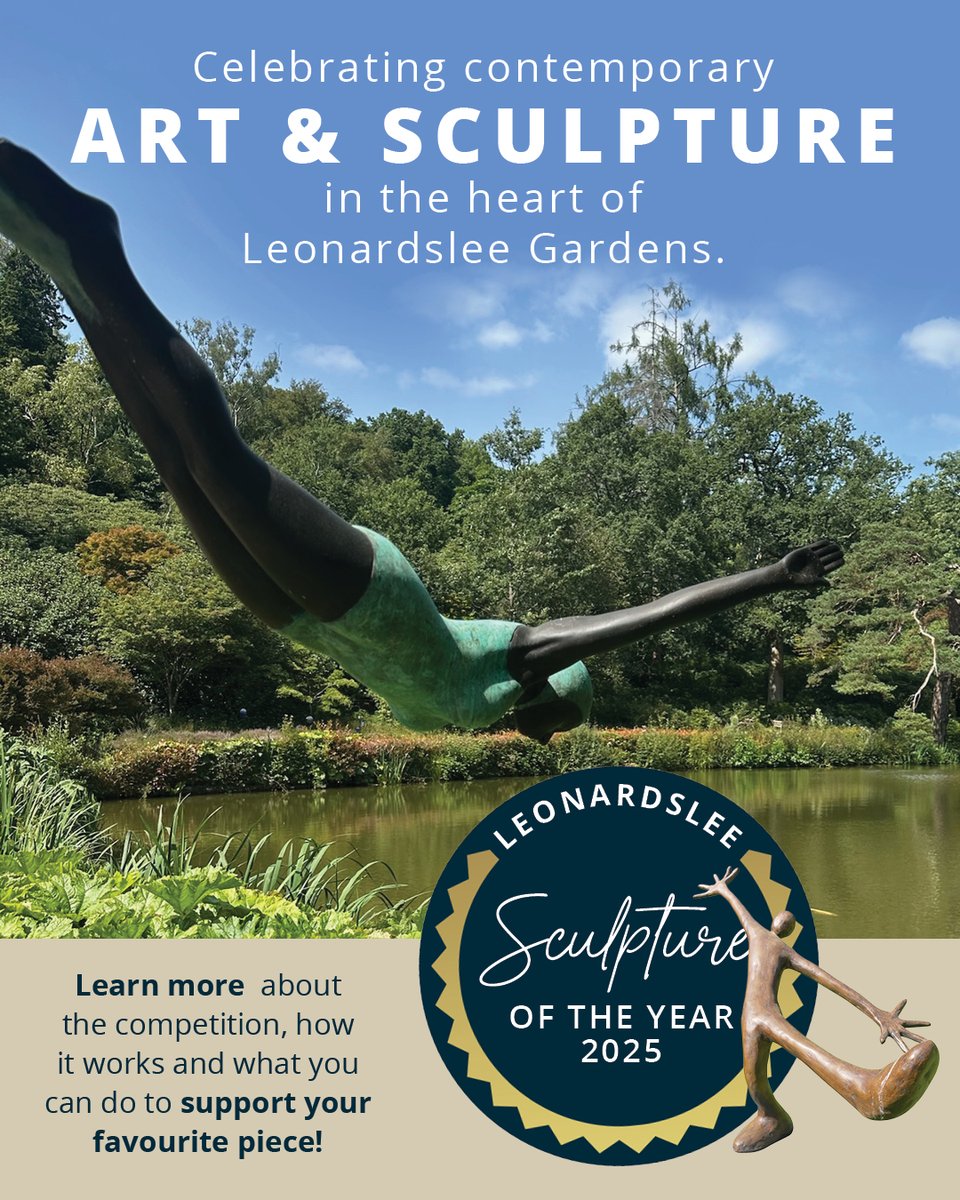 Explore over 100 captivating sculptures nestled within our Grade I listed woodland gardens. Which piece inspires you the most? Vote for them to win Sculpture of the Year 2025 here: leonardsleegardens.co.uk/news/sculpture…