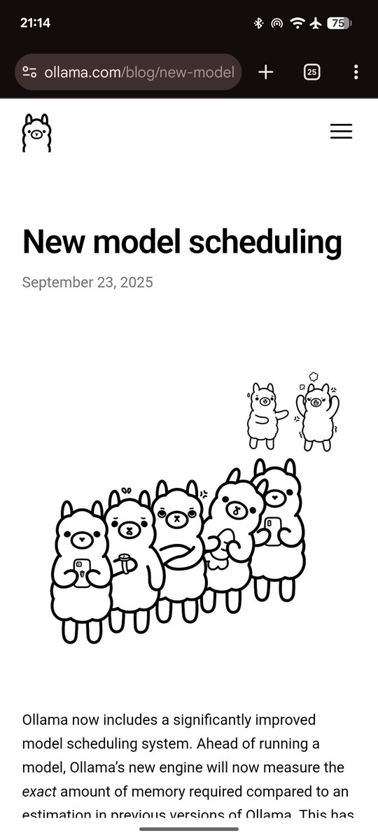 相変わらずイラストがかわいすぎっ

ollama.com/blog/new-model…