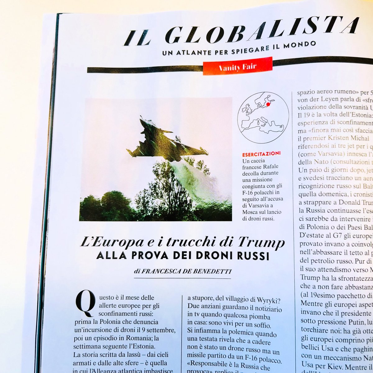 FrancesDiBi's tweet photo. Su Vanity Fair di questa settimana un mio articolo sul caso droni https://t.co/8St5DiGCJL