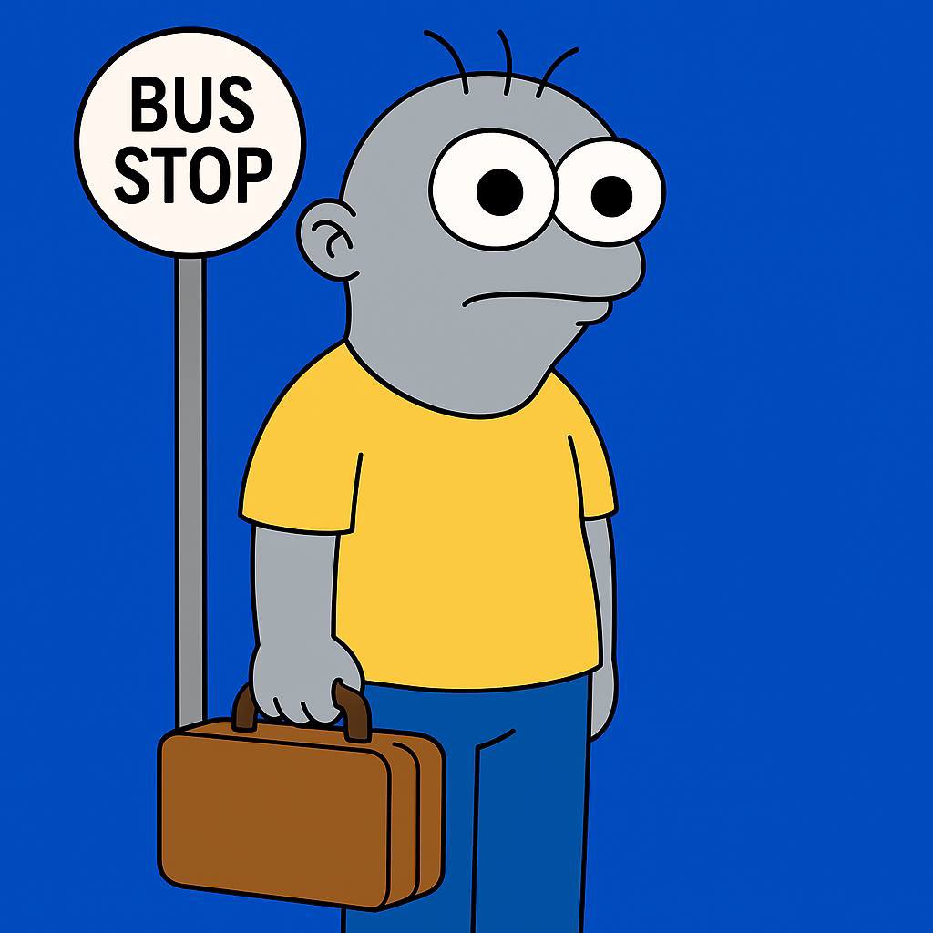 Just a normal guy with bags filled with $NORM