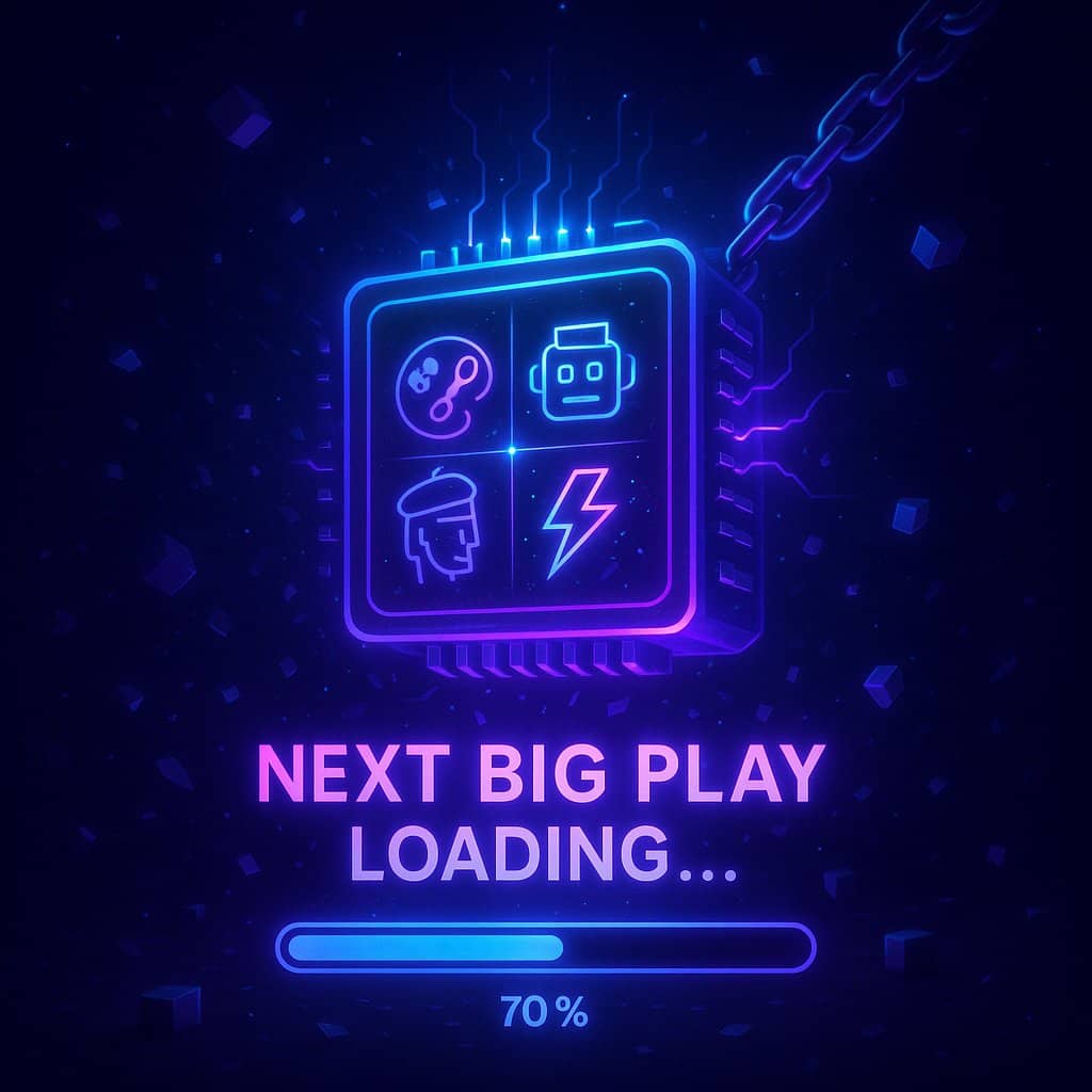 **APENFT's Mysterious Tease: Beyond NFTs and Art!**

Holy crap, <a href="/apenftorg/">APENFT</a> just dropped this wild teaser that's got everyone buzzing.

 It's not just about #NFTs or straight-up art anymore picture gaming, AI, and tech vibes exploding from that neon chip graphic, loading at 70%
