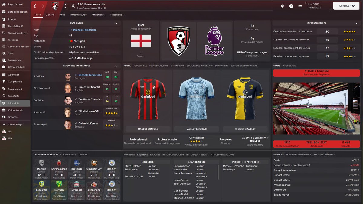 🚨 MERCATO LDC - PARTIE 2 ! 💰

🎮 Après plusieurs arrivées, il est temps de boucler notre effectif pour la 2ème saison à Bournemouth sur #FM24 🍒
➡️ Opération 2 ventes, 5 recrues ! 💸

⏰ Rendez-vous à 14h30 🍿
📺 twitch.tv/ythnk

📢 Petite annonce à 18h 👀