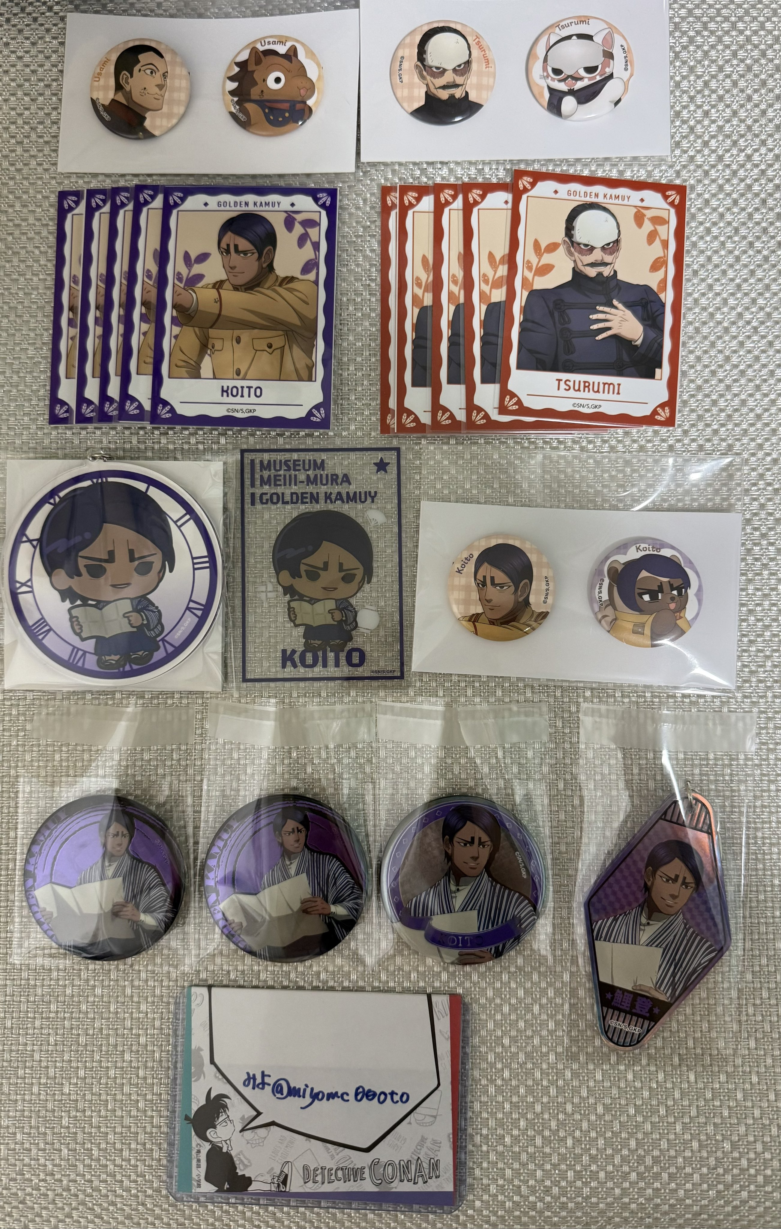 明治村 ゴールデンカムイ メタリック缶バッジ (12個入)1箱 購入特典2