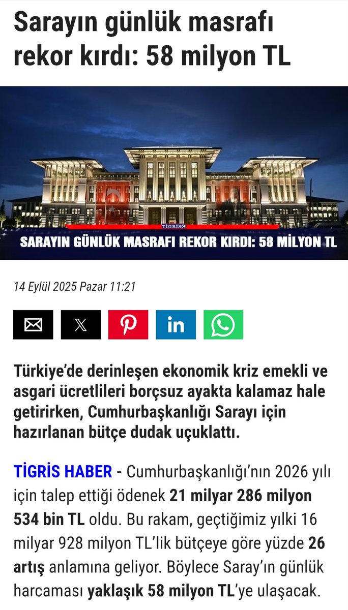 <a href="/nasuhbektas/">Nasuh Bektaş</a> Hakli sarayin giderleri uljenin tüm gelirini silip supuruyor çünkü