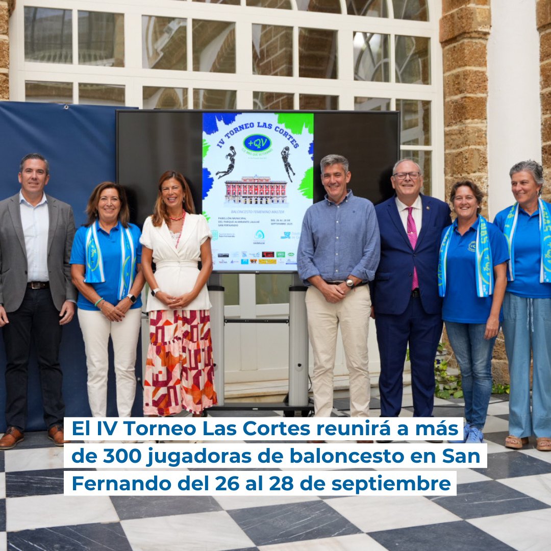 🏀Del 26 al 28 de septiembre, San Fernando acoge el IV Torneo Las Cortes de baloncesto femenino máster, con el patrocinio de la <a href="/diputacioncadiz/">Diputación de Cádiz</a>.

👉Participan unas 300 jugadoras y 23 equipos de toda España, en categorías +35, +40, +45 y +50.

🔗Más info: dipucadiz.es/prensa/actuali…