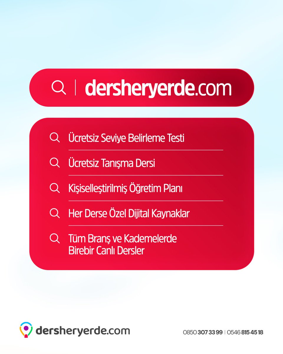 📚 Sınavlara hazırlanırken akademik desteğe mi ihtiyacın var?

Hemen ücretsiz tanışma dersine başvur, öğretmenini seç ve dilediğin yerden öğrenmeye başla. 🌍✨

🔗 dersheryerde.com

#OnlineEğitim #BirebirDers #dersheryerde #AkademikBaşarı #LGS #YKS #OkulaDestek