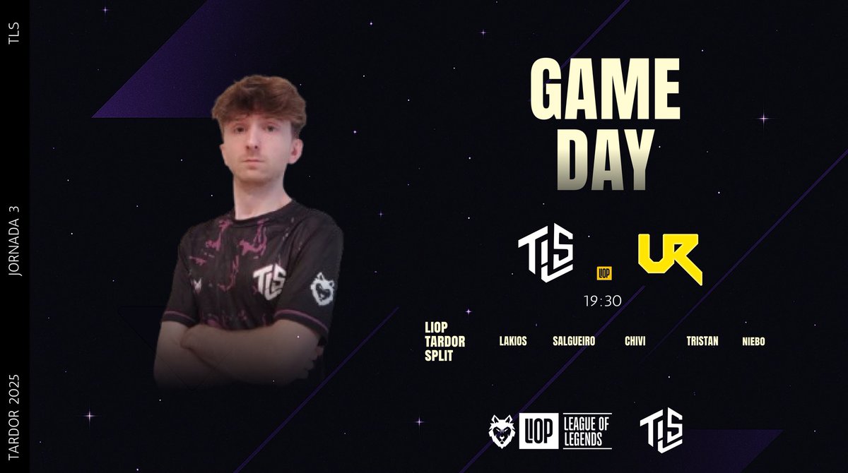 💜AVUI ÉS DIA DE PARTIT💜

Tercera jornada i aquest cop ens toca contra <a href="/UnluckyRubias/">UnluckyRubias</a> que han estat de vacances l'anterior split i venen amb les piles carregades!

🕗 A les 19:30h
📺 twitch.tv/gamesportselec…

💜 Let's go TLS!
#TLSesports #invitaTLS
