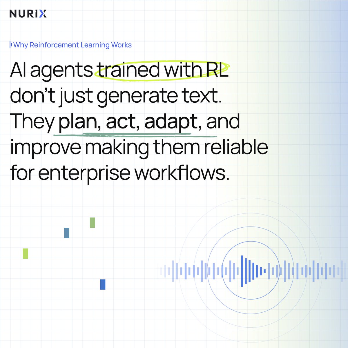 Most AI looks good in demos but fails in the real world. #reinforcementlearning  trains agents through feedback so they can adapt, recover, and deliver impact. We’re building RL-powered AI agents at Nurix.

Full case study: arxiv.org/pdf/2509.06733