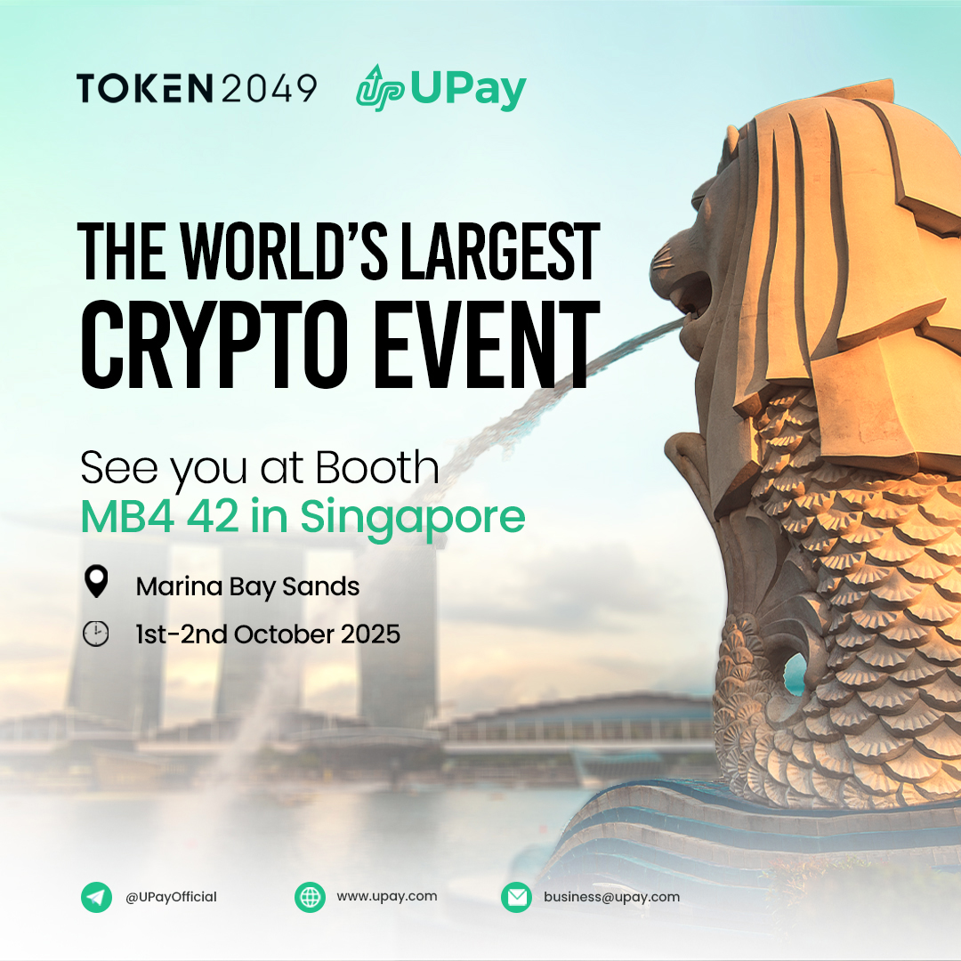 🚀UPay is proud to take part in <a href="/token2049/">TOKEN2049</a> Singapore, the world’s largest crypto event🌍
📍 Booth MB4 42, Marina Bay Sands
📅 1–2 Oct
We’ll showcase our latest in crypto wallets, secure payment solutions and the CryptoCard💳. Join us to explore the future of digital finance!