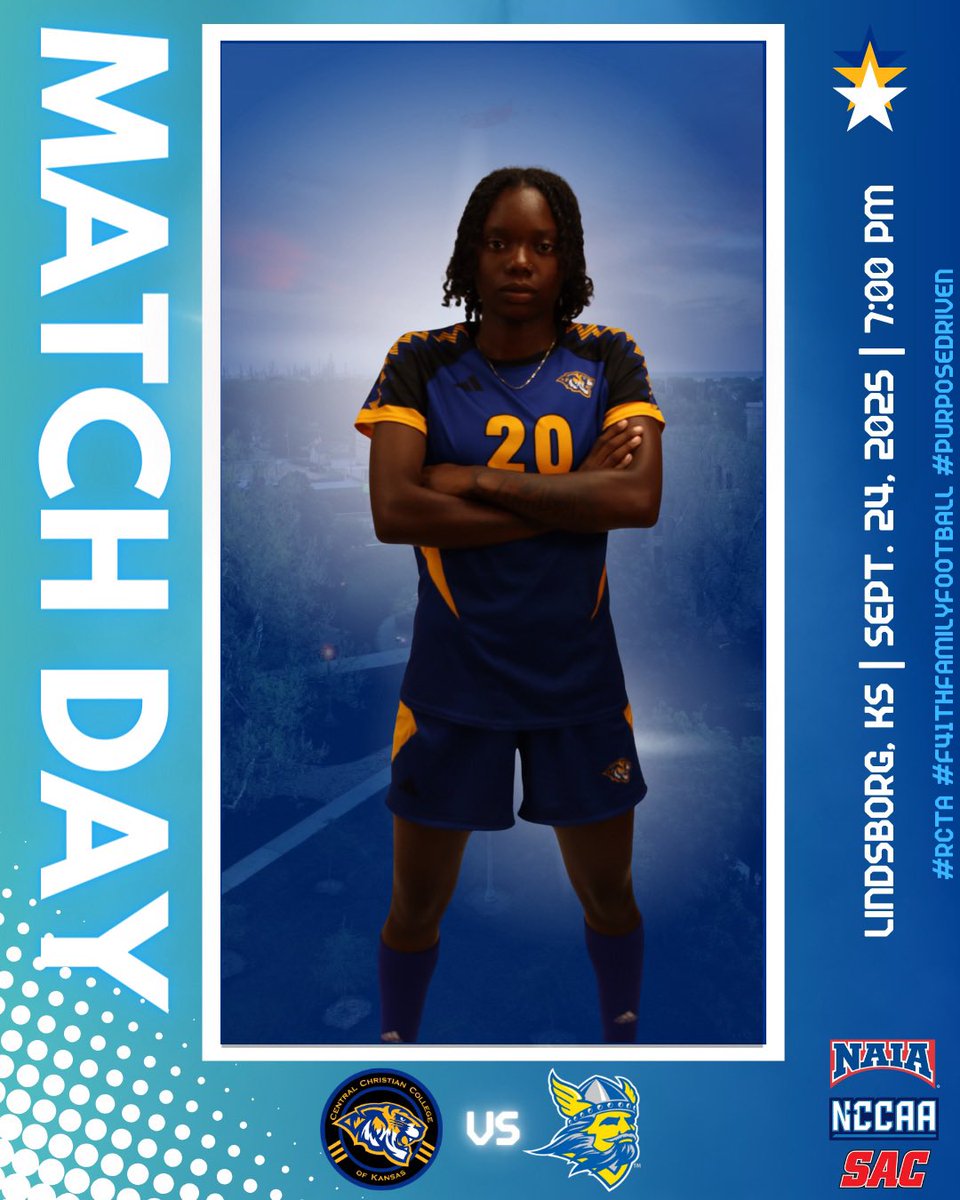 Match Day!!!
🆚 Bethany College
⏰ 7:30 pm
🏟️ Glenn Lindstrom Field
📍 Lindsborg, KS
💻 kcacnetwork.com/bethanyks/?B=2…
#F41thFamilyFutbol #RCTA #PurposeDriven