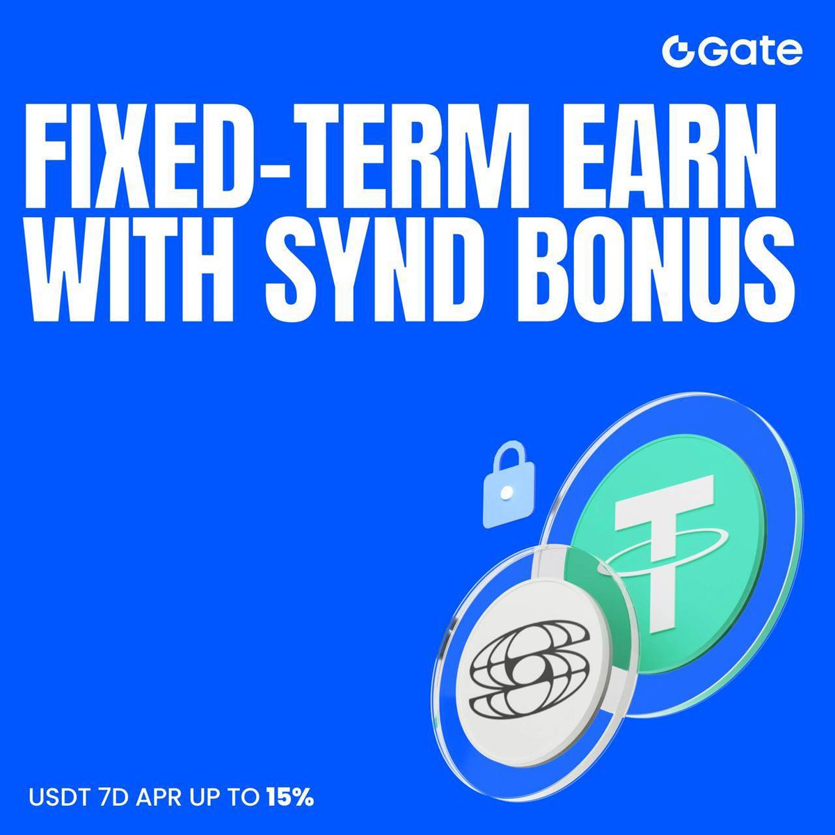 Lock in profits: Gate’s 7-Day USDT = 15% APR + SYND rewards.
Simple, smart, rewarding.
👉 gate.com/announcements/…
#CryptoEarn #Syndr #Gate
