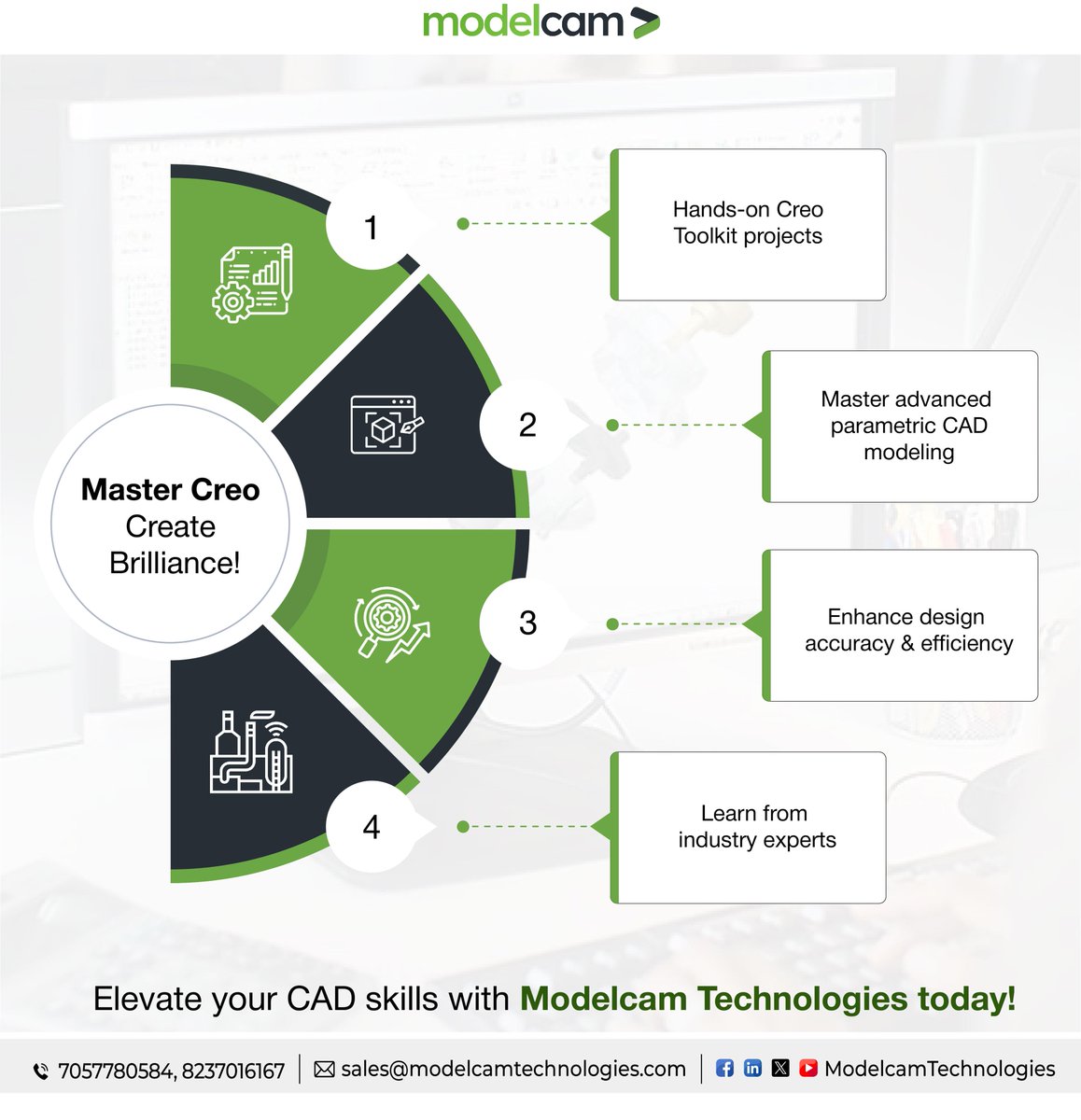 Modelcam's tweet image. Serious about CAD mastery? 🚀
Boost precision &amp;amp; efficiency with Creo Toolkit Training at Modelcam Technologies. Hands-on projects &amp;amp; expert guidance!

👉 tinyurl.com/msunf4uv

#CreoToolkit #CADTraining #EngineeringDesign #ProductDesign