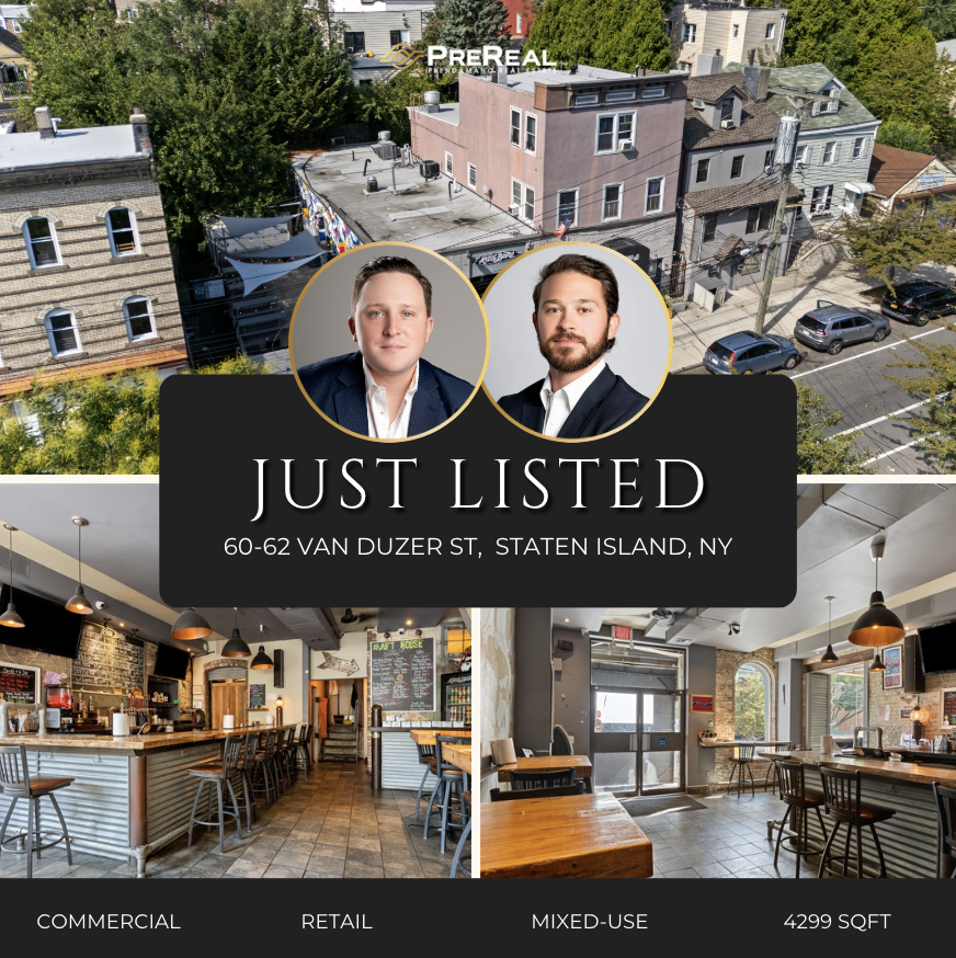 PreRealEstate's tweet photo. 60–62 Van Duzer Street is a mixed-use building featuring a fully built-out retail component on the ground floor with three residential units above. The commercial space is currently configured as a brewery and restaurant https://t.co/dL40pIaO5b