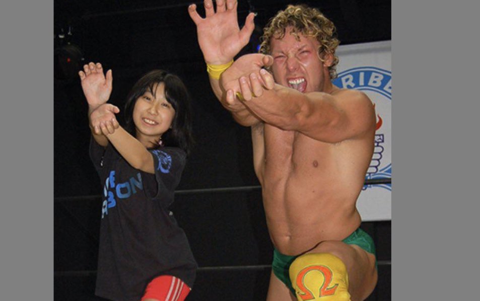 Blessing your wrestling timeline with a young Riho and Kenny Omega in the ring