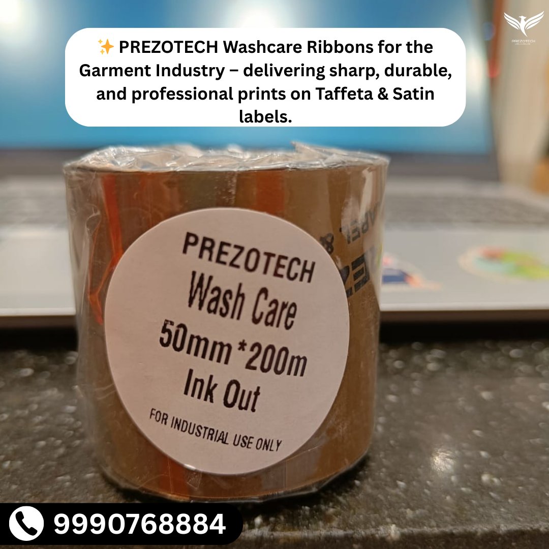 prezotechsol's tweet image. ✨ PREZOTECH Washcare Ribbons – Perfect for the Garment Industry!
Delivering sharp, durable &amp;amp; professional prints on Taffeta &amp;amp; Satin labels.
Boost your branding with long-lasting washcare solutions. 🧵👕
📞 Contact us: 9990768884
#Prezotech #WashcareRibbons #GarmentLabels
