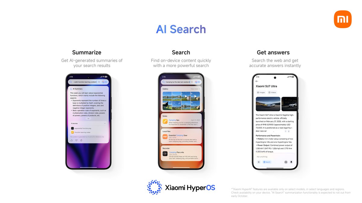 XiaomiHyperOS_'s tweet image. 🔍 Powered by the Gemini 2.0 multimodal model, AI Search understands natural language to deliver more accurate results！#XiaomiHyperOS3 #AISearch