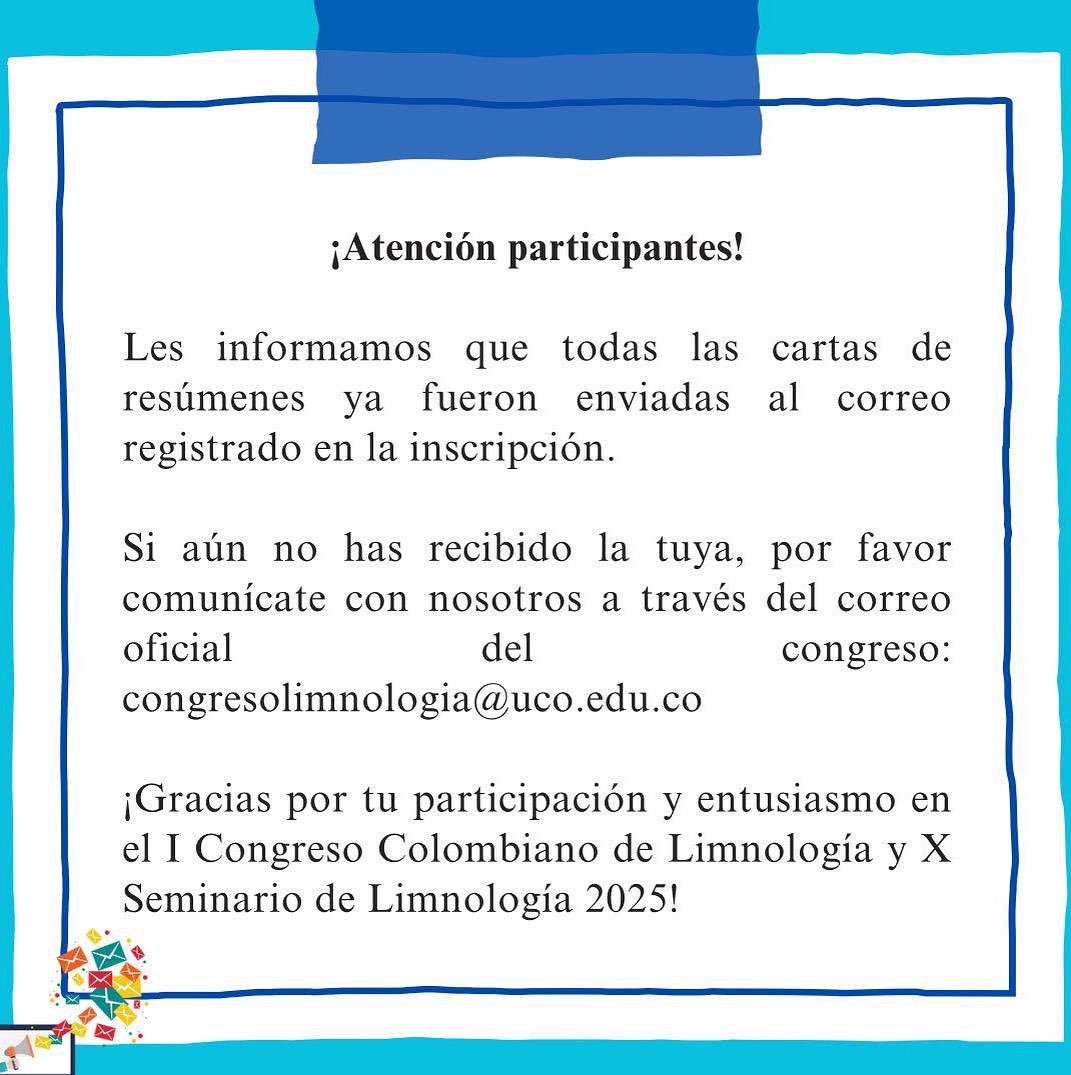 Red Colombiana de Limnología- NEOLIMNOS 🇨🇴 tweet media