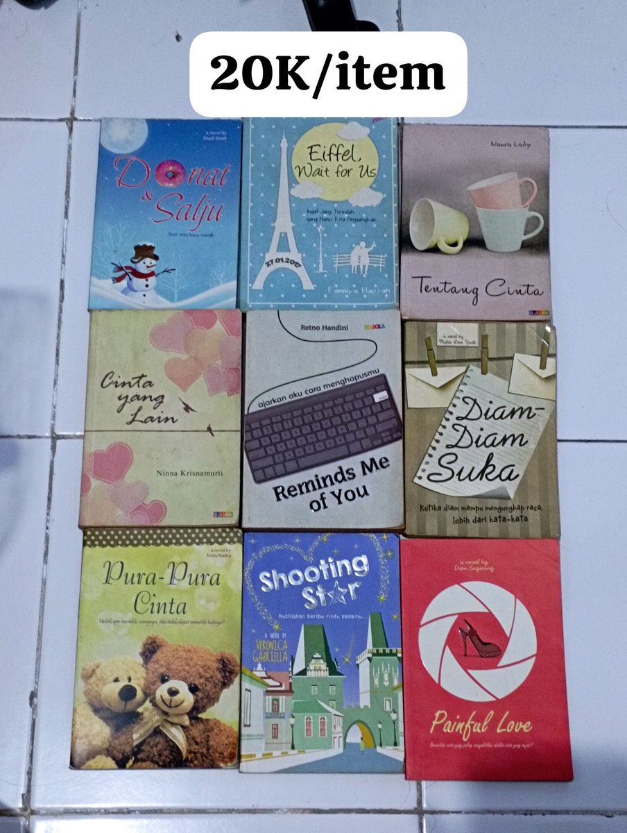 biayyy131's tweet photo. WTS // Want To Sell
preloved 📚
💸 20k/buku
Take all 150k/9 buku

Bisa via 🍊 lauren_iv  + admin ��COD✅
*tidak mau admin bisa split bill

📍Jombang, Jatim
— minus kertas menguning
— minus ada tulisan pemilik di awal halaman
#zonauang #zonajajan #preloved #buku https://t.co/Kyk0hnM1du