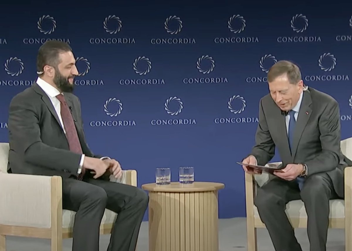 In February, I showed how Ahmad Al-Sharaa is extremely talented at communicating with Western audiences. The point still stands today.

When talking to Ahmad Al-Sharaa, former CIA Director David Petraeus opened with the Islamic greeting as-salāmu ʿalaykum. Al-Sharaa immediately