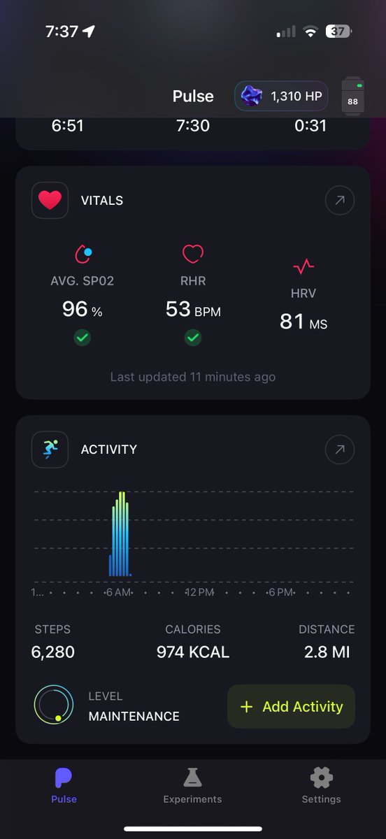 Skipped the unboxing - too excited. First day with @PulseNoLimits - tracked sleep and hit up some morning basketball. Racked up some points.