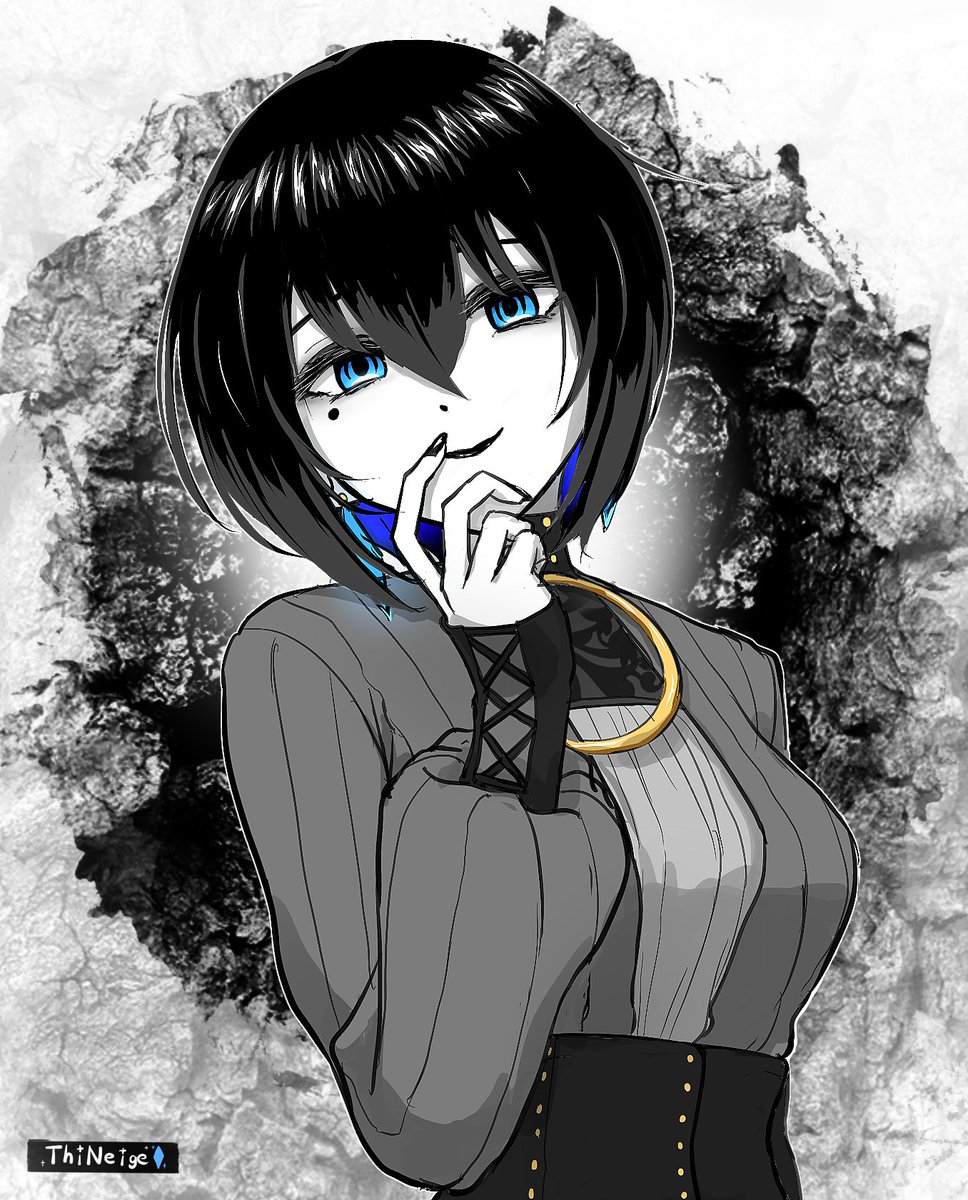 うちの美人さん🖤

#イラスト
#illustration 
#OC